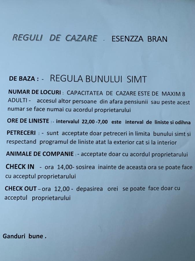 Pensiunea Esenzza 브란 외부 사진